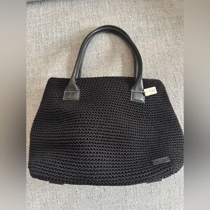 The Sak Black Knit Tote Bag